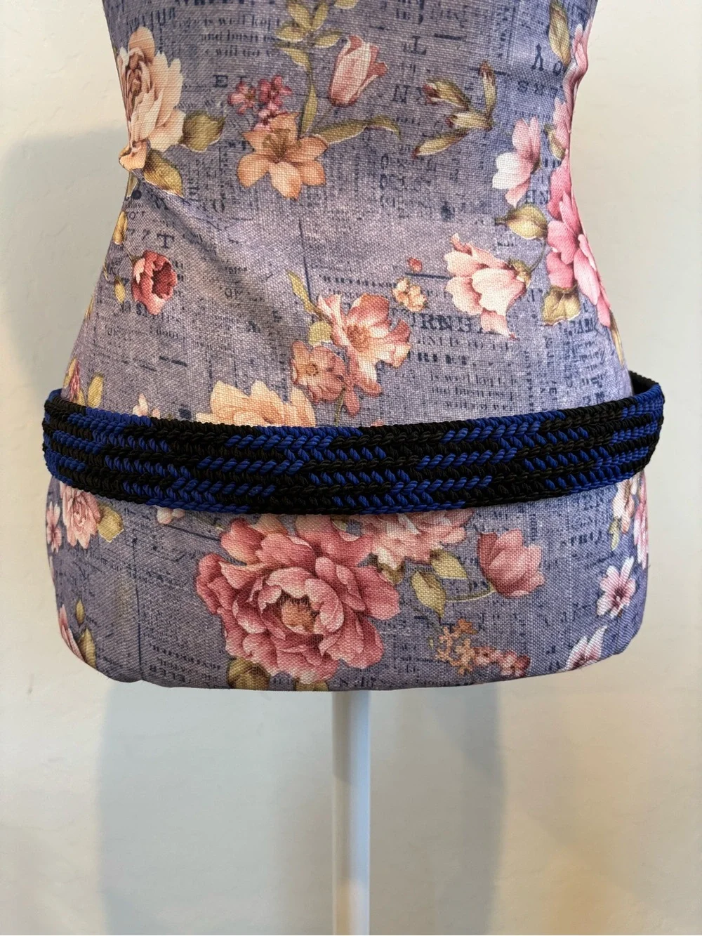 Woven Rope Waist Belt with tiger eye belt buckle